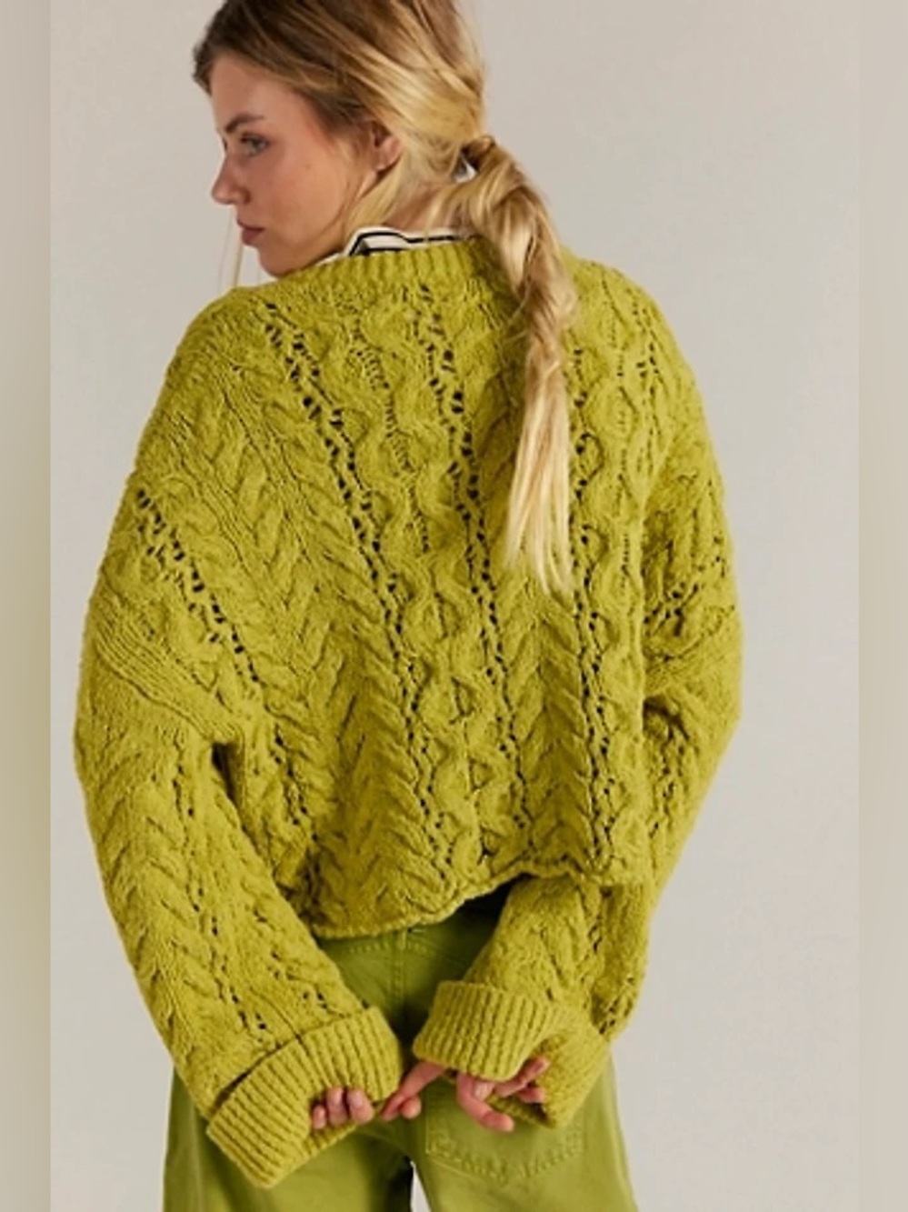Free people Polly Cable-Knit Sweater - Picture 6 of 10